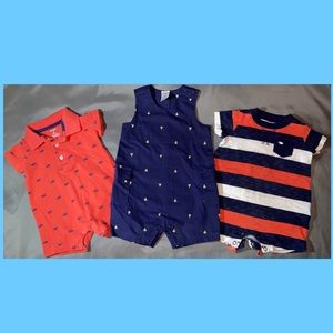 Three Carter's 3 month Summer One-pieces